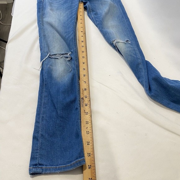 Rag & Bone Capri Jeans Sunset Women 25 Distressed Fray Raw Step Hem W1526K131 - Picture 14 of 15